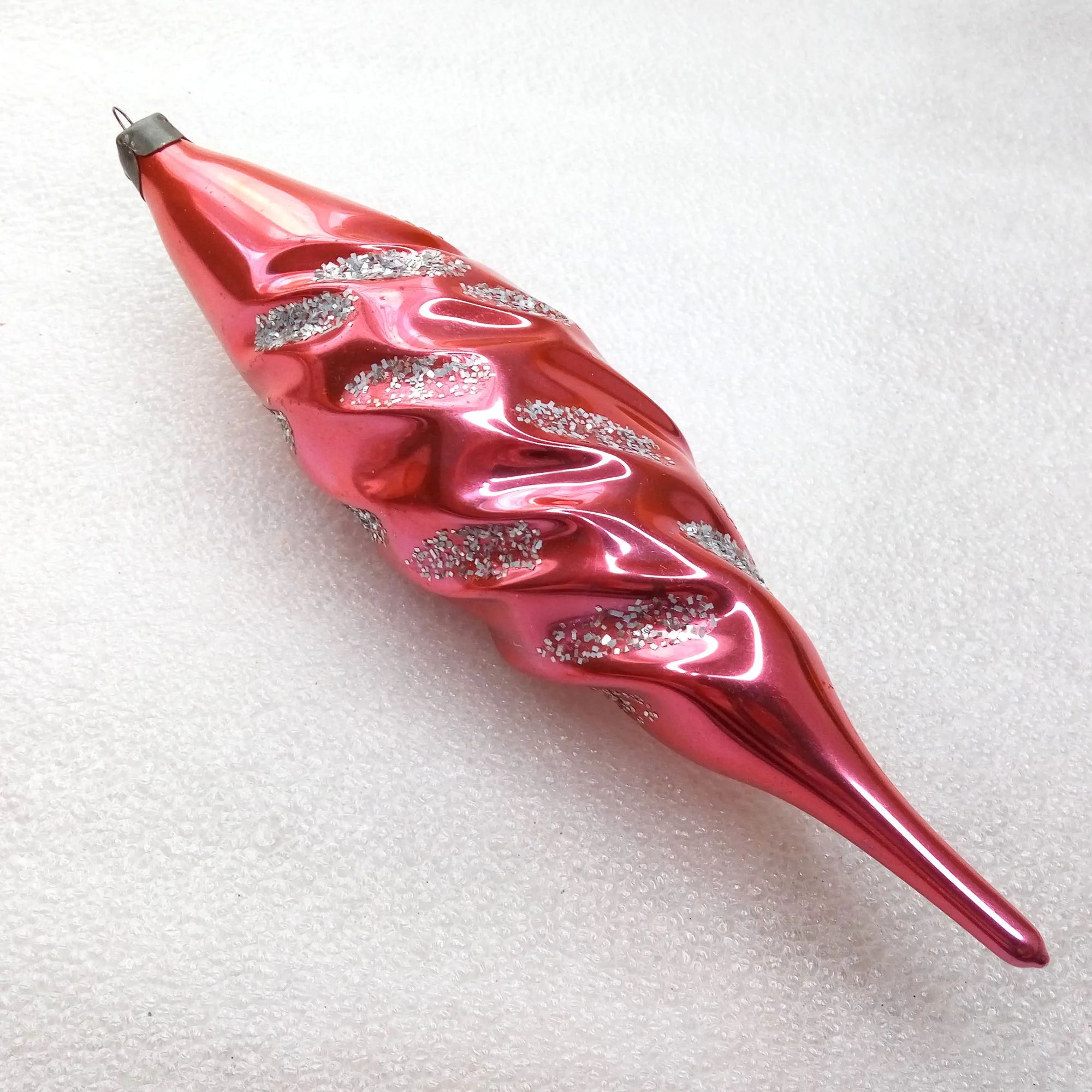 Antique Vintage Glass Christmas Ornament Big Icicle