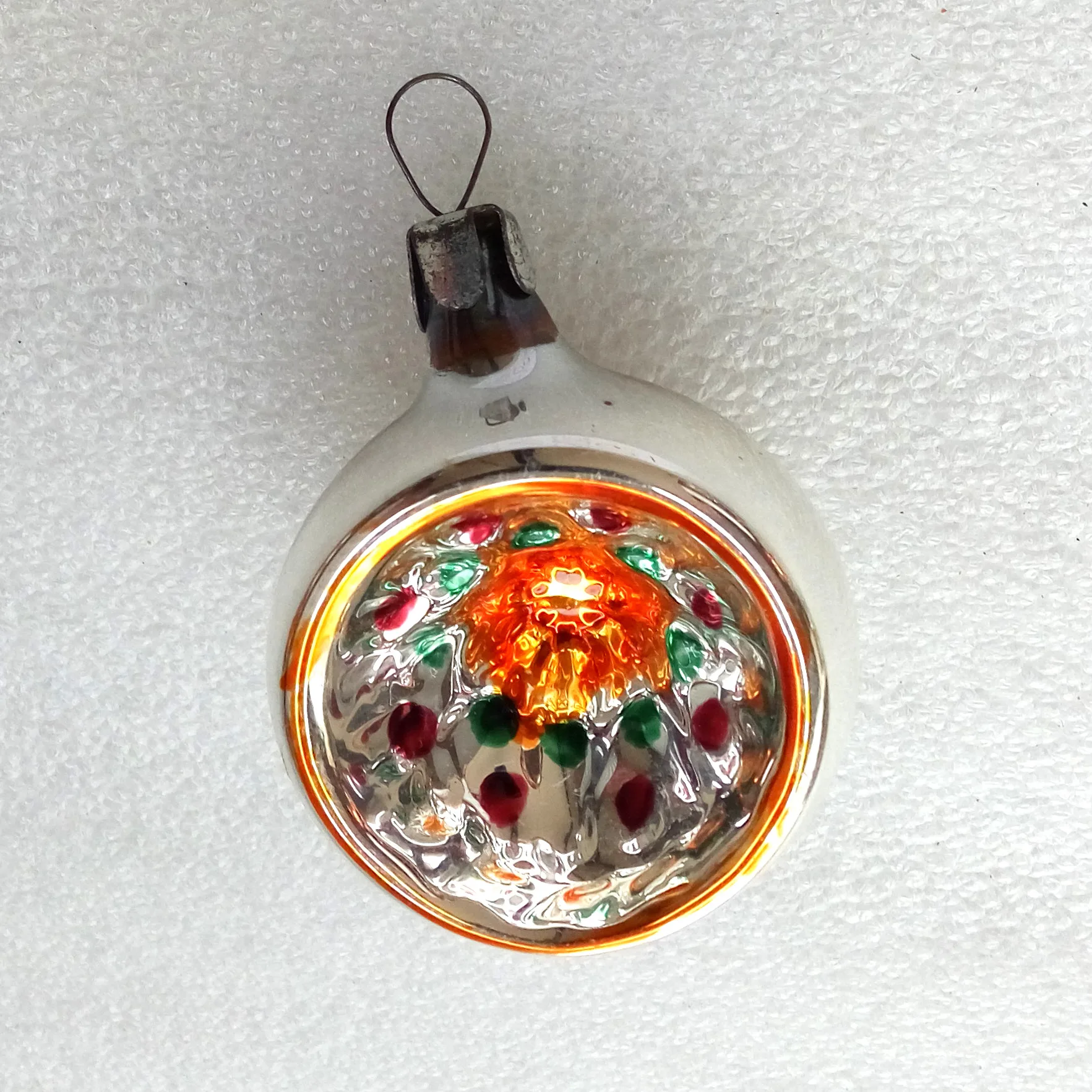 Old Antique Vintage Glass Christmas Ornament Lantern