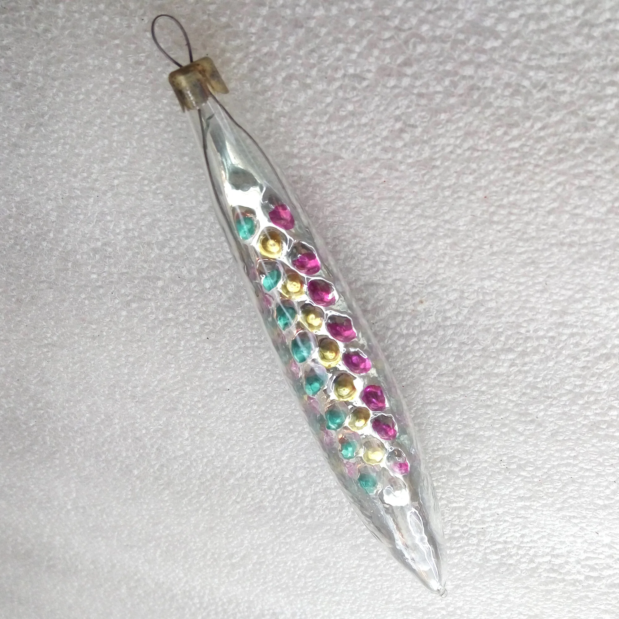 Old Antique Vintage Glass Christmas Ornament Icicle