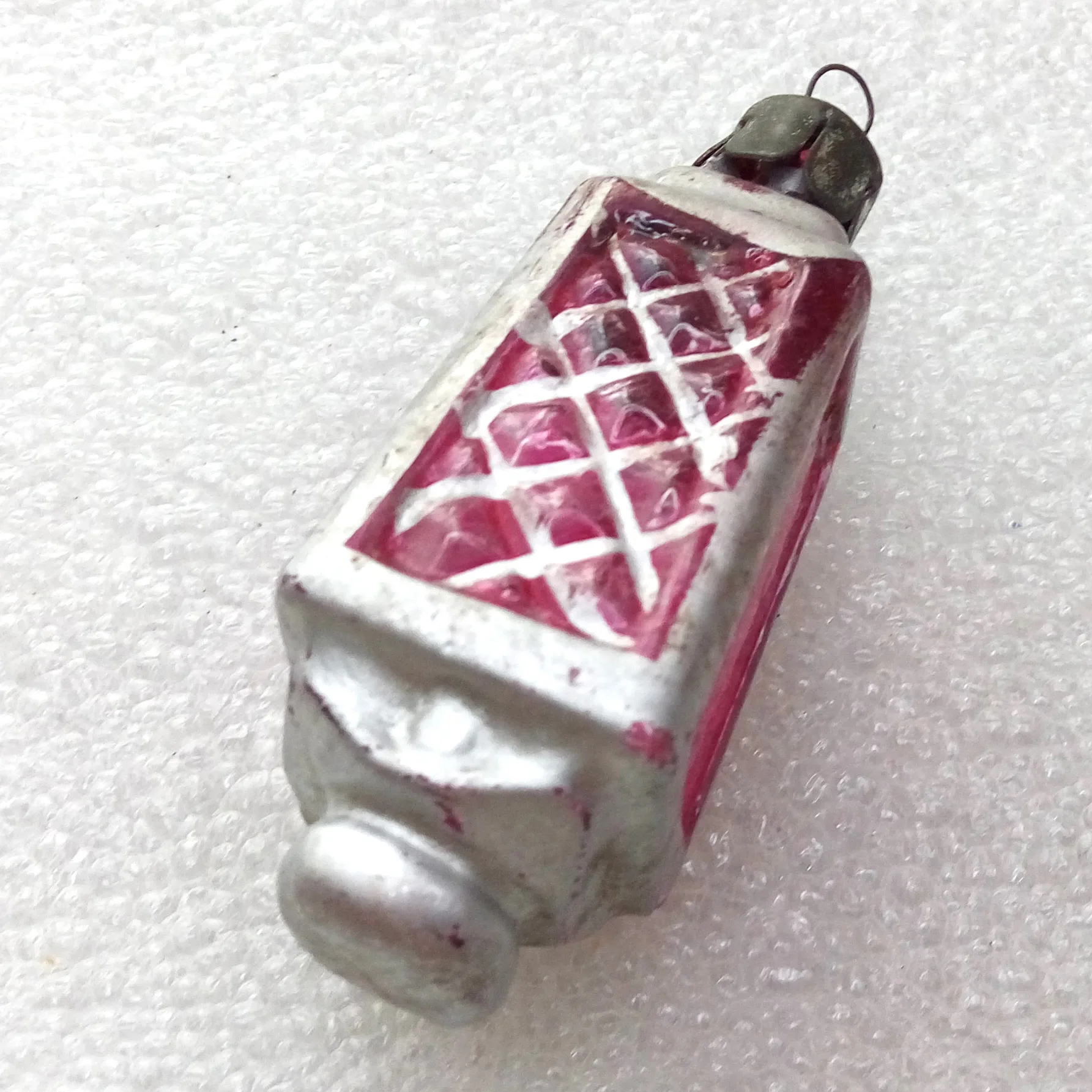 Old Antique Vintage Glass Christmas Ornament Lantern
